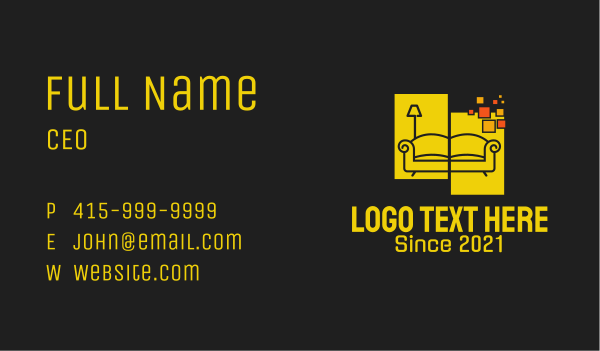 Pixel Home Furnishing Business Card Design Image Preview