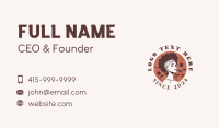 Female Afro Model Business Card Image Preview