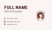 Female Afro Model Business Card Design