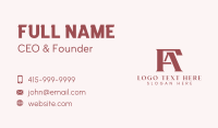 F & A Monogram Business Card Image Preview
