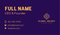 Golden Intricate Letter Business Card Image Preview