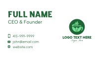 Organic Green Tea Business Card Design