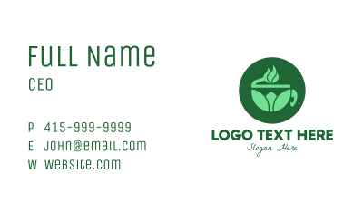 Organic Green Tea Business Card Image Preview