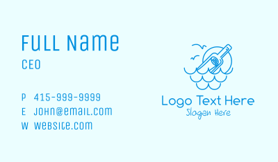 Minimalist Message Bottle Business Card Image Preview
