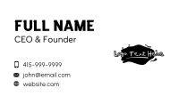 Black Ink Wordmark Business Card Image Preview