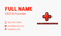 Modern Pixel Heart Cross Business Card Image Preview