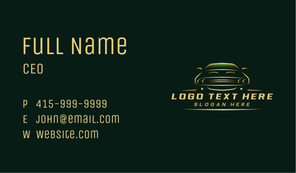 Luxurious Car Sedan Business Card Design Image Preview