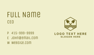 Garden Shovel Landscaping Business Card Image Preview