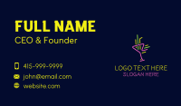 Neon Cocktail Strobe Business Card Image Preview