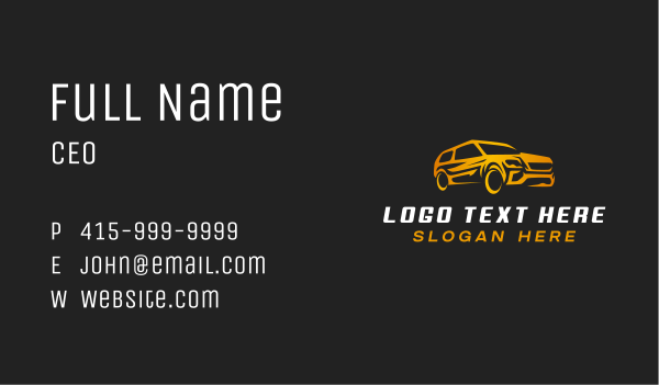 Auto Vehicle Garage Business Card Design Image Preview