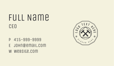 Hardware Hammer Badge Business Card Image Preview