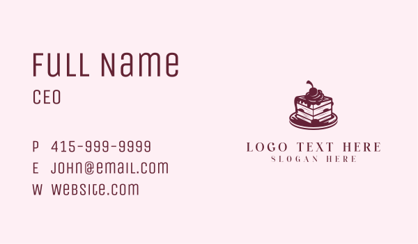 Cake Slice Bakery Business Card Design Image Preview