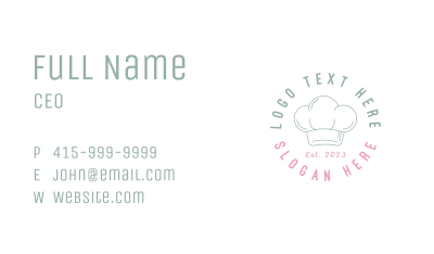 Chef Baker Round Business Card Image Preview
