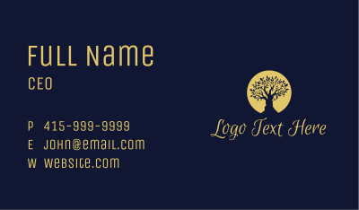 Round Ancient Tree Business Card Image Preview