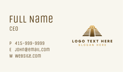 Mayan Pyramid Temple Business Card Image Preview