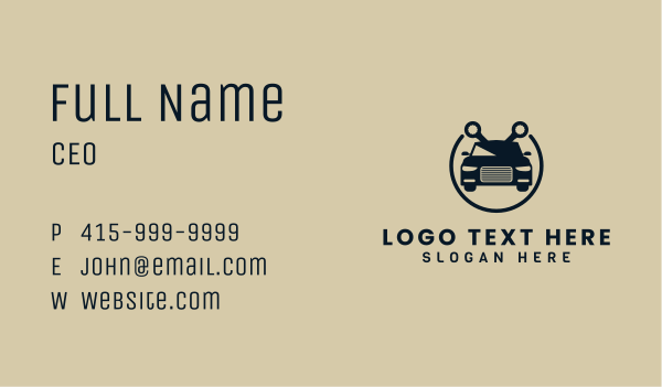 Car Wrench Maintenance Business Card Design Image Preview