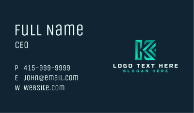 Professional Generic Letter K Business Card Image Preview