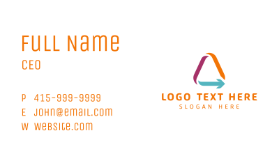 Colorful Arrow Letter A Business Card Image Preview