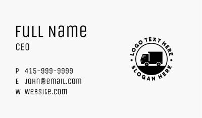 Logistics Delivery Truck Business Card Image Preview