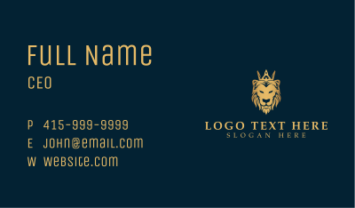 Royal Crown Lion Business Card Image Preview