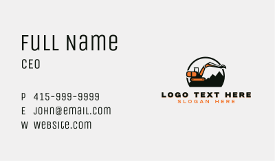 Excavation Industrial Construction Business Card Image Preview