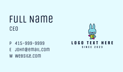 Colorful Bunny Mascot Business Card Image Preview