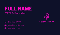 Neon Flamingo Character Business Card Image Preview