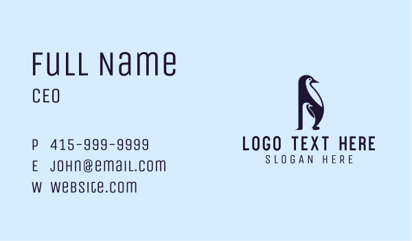 Penguin Baby Chick Business Card Design Image Preview