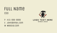 Ninja Learning Mascot  Business Card Image Preview