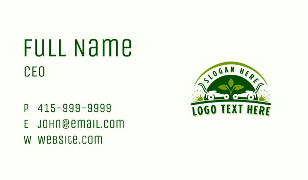 Lawn Mower Garden Landscaping Business Card Design Image Preview