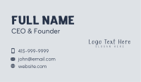 Artisan Craft Wordmark Business Card Design