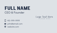 Artisan Craft Wordmark Business Card Design