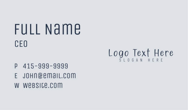 Artisan Craft Wordmark Business Card Design Image Preview