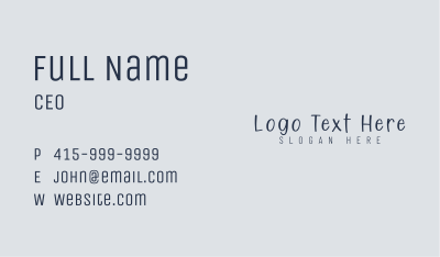 Artisan Craft Wordmark Business Card Image Preview