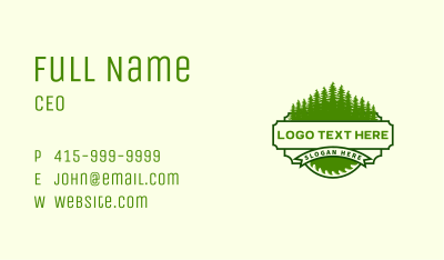 Forest Woodwork Sawmill Business Card Image Preview