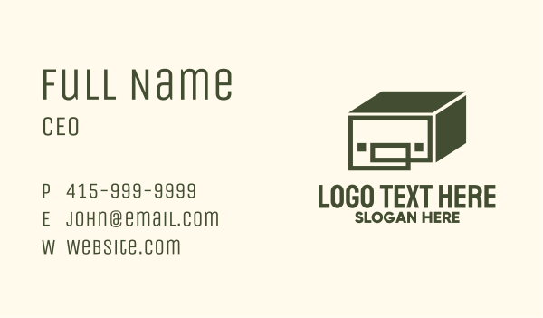 Green Storage Building Business Card Design Image Preview