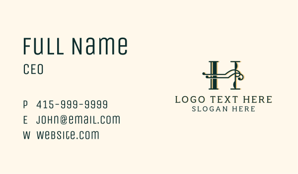 Classic Vintage Boutique Business Card Design Image Preview