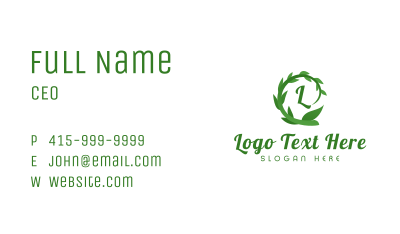 Herbal Vine Letter Business Card Image Preview