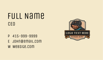 Dog Grooming Veterinary Business Card Image Preview