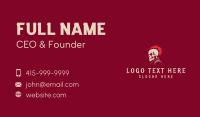 Hardcore Punk Skull Business Card Preview