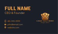 Deluxe Gold Crown Business Card Image Preview