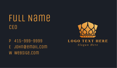 Deluxe Gold Crown Business Card Image Preview