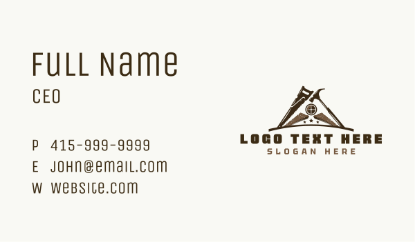 Carpentry Hammer Saw Business Card Design Image Preview