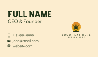 Weed Leaf Sunset Business Card Image Preview