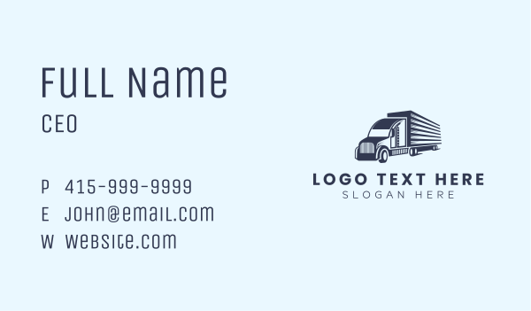 Forwarding Delivery Truck Business Card Design Image Preview