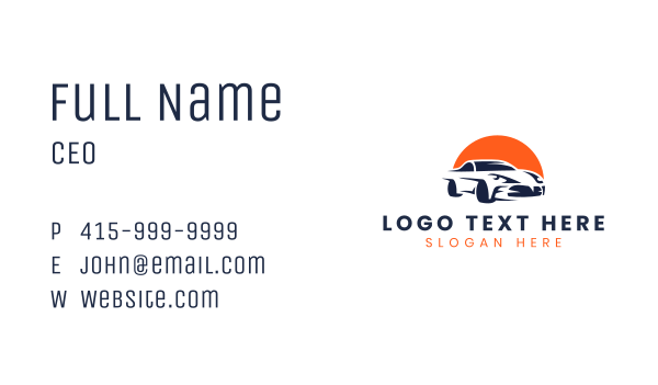 Automotive Rental Car Business Card Design Image Preview