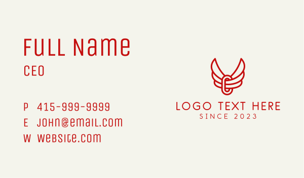 Red Wings Letter O Business Card Design Image Preview