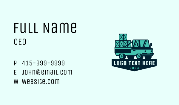 Cargo Shipment Trucking Business Card Design Image Preview