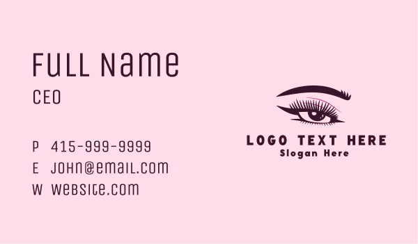 EyelashWoman Cosmetology Business Card Design Image Preview