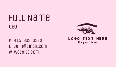 EyelashWoman Cosmetology Business Card Image Preview